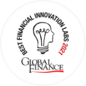 Selo do prêmio Global Finance Innovation Labs 2021
